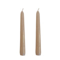 VELAS PARA CASTIÇAL CÔNICA BEGE  18 CM - 02 UNIDADES