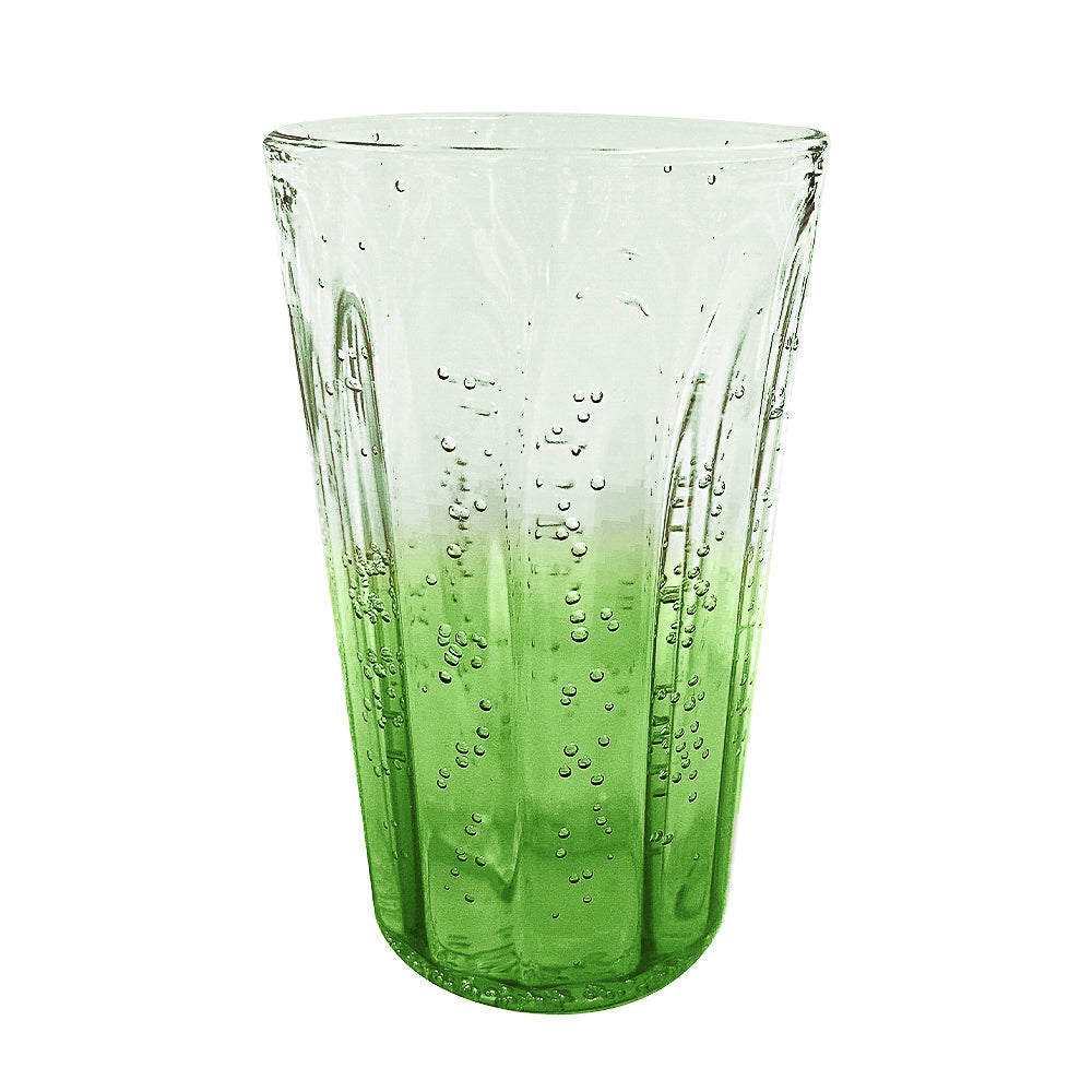 COPO LONGO DE ACRÍLICO DEGRADE VERDE FOLHA 590ML