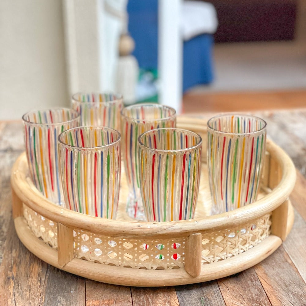 BANDEJA DE RATTAN COM PALHA INDIANA 40CM