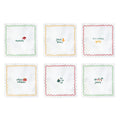 SET GUARDANAPO DE COQUETEL DE LINHO NATAL 6 UN
