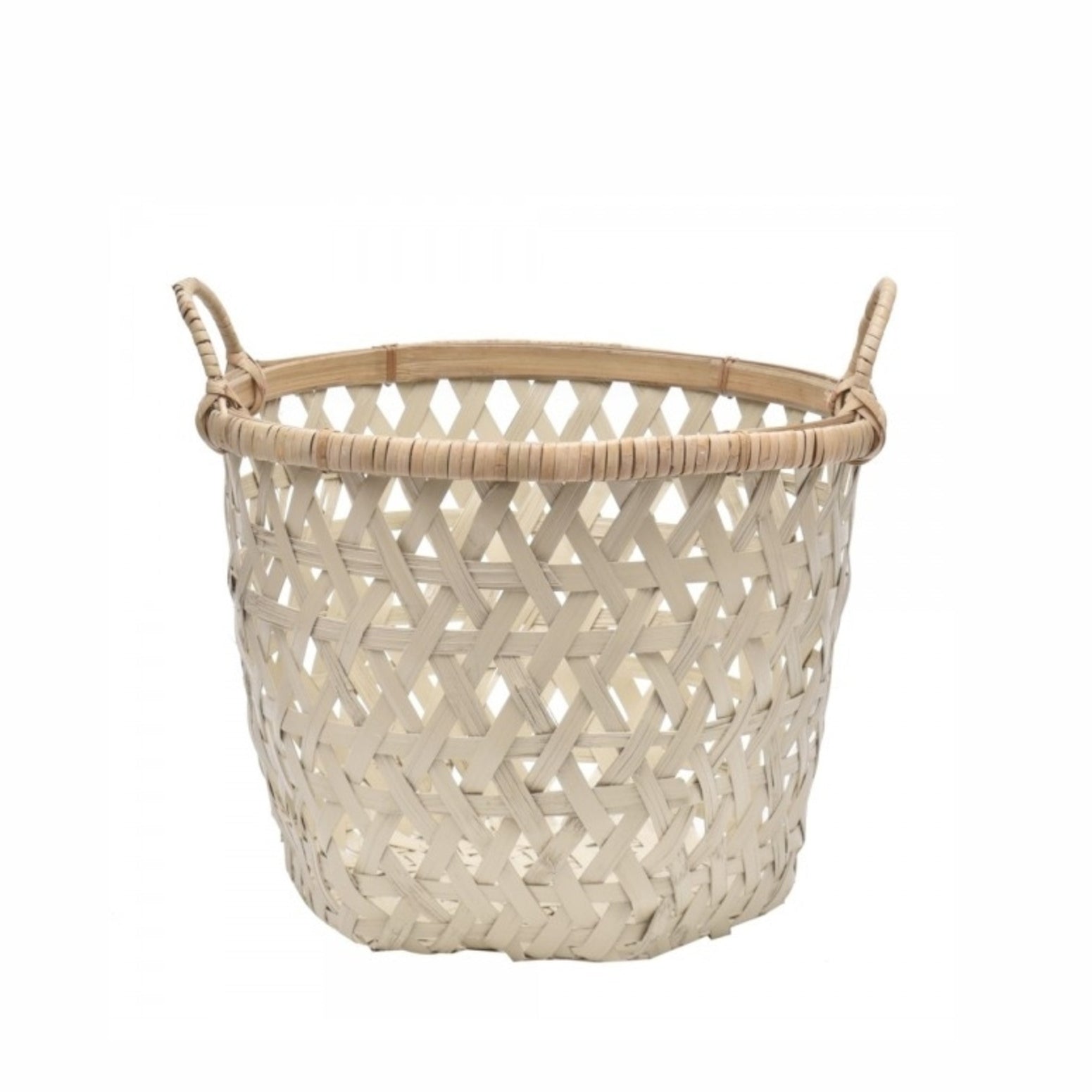 CESTO BAHIA BRANCO M 32 X 41(H) CM