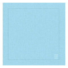 GUARDANAPO DE LINHO VISCO BARRA LARGA PREMIUM AZUL 55X55 CM