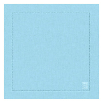 GUARDANAPO DE LINHO VISCO BARRA LARGA PREMIUM AZUL 55X55 CM