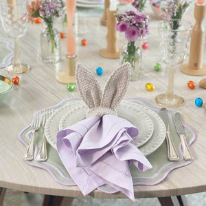 JOGO AMERICANO EASY CLEAN ONDAS REDONDO VERDE MENTA  43 CM - LILÁS