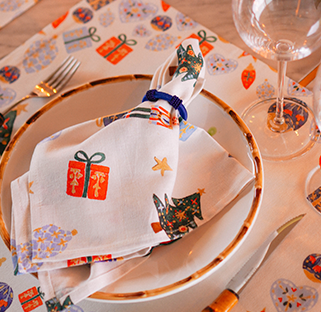 GUARDANAPO DE LINHO NATAL NOITE DE NATAL 50 X 50 CM