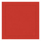 GUARDANAPO DE LINHO PURO BARRA LARGA PREMIUM VERMELHO 53,5X53,5CM