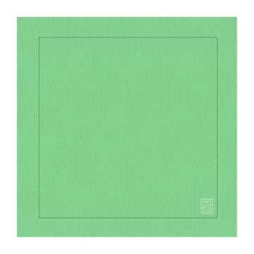 GUARDANAPO DE LINHO VISCO BARRA LARGA PREMIUM VERDE 55X55CM