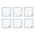 SET GUARDANAPO DE COQUETEL DE LINHO LA DOLCE VITA 6 UN