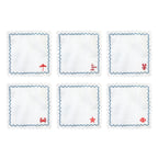 SET GUARDANAPO DE COQUETEL DE LINHO LA DOLCE VITA 6 UN