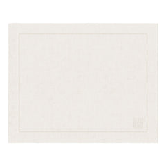 JOGO AMERICANO DE LINHO PURO BARRA LARGA PREMIUM OFF WHITE 50X39 CM