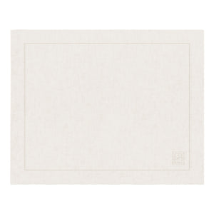 JOGO AMERICANO DE LINHO PURO BARRA LARGA PREMIUM OFF WHITE 50X39 CM