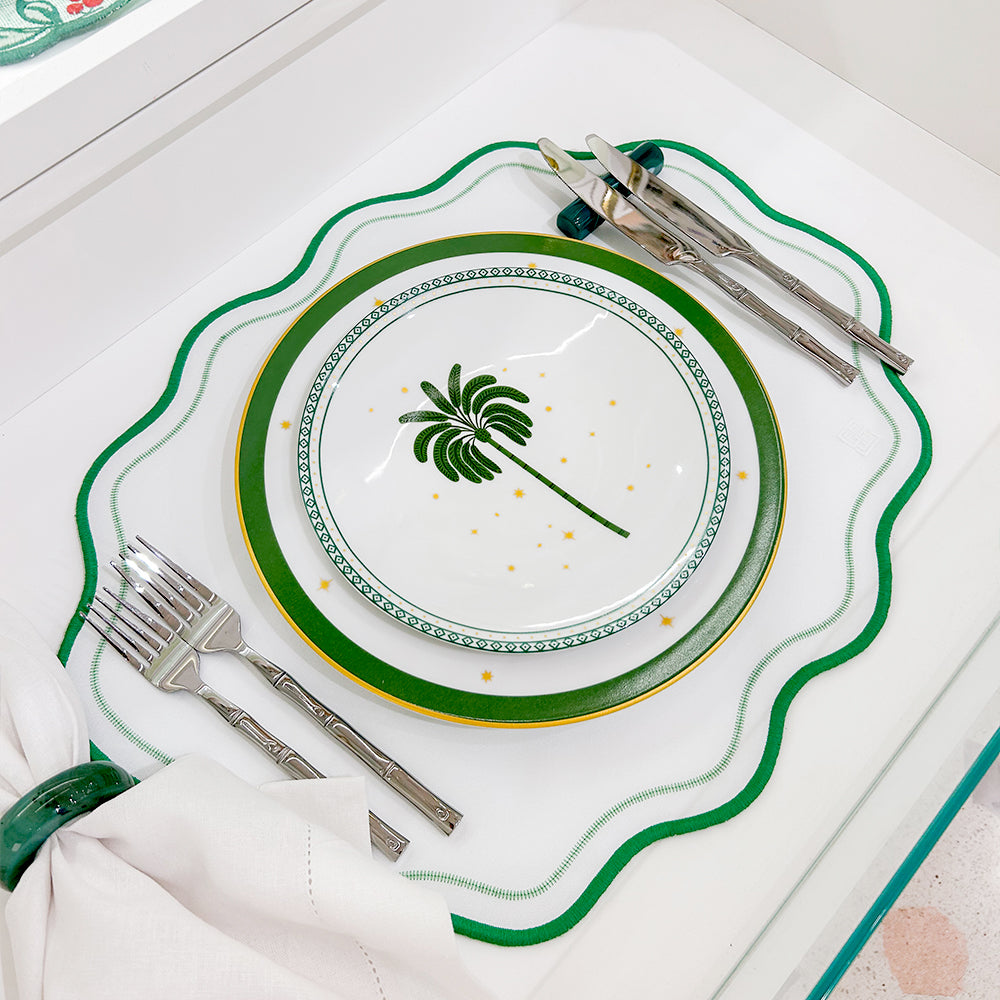 JOGO AMERICANO IMPERMEÁVEL BREEZE OVAL VERDE