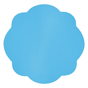 JOGO AMERICANO DUPLA FACE IMPERMEÁVEL REDONDO FLOR LARANJA E AZUL 42 CM