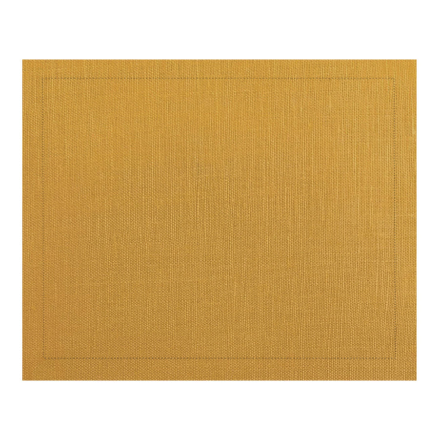 JOGO AMERICANO DE LINHO VISCO NATURALE PONTO AJOUR AMARELO 46X35CM