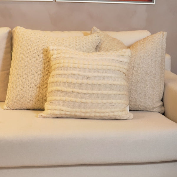 CAPA DE ALMOFADA TRAMA MANUAL LÃ DE OVELHA 50X50