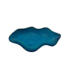 TRAVESSA  CERÂMICA ORGANICA AZUL ROYAL M