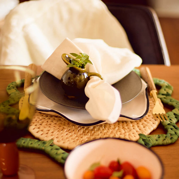 PORTA GUARDANAPO DE CERAMICA JARRINHA VERDE