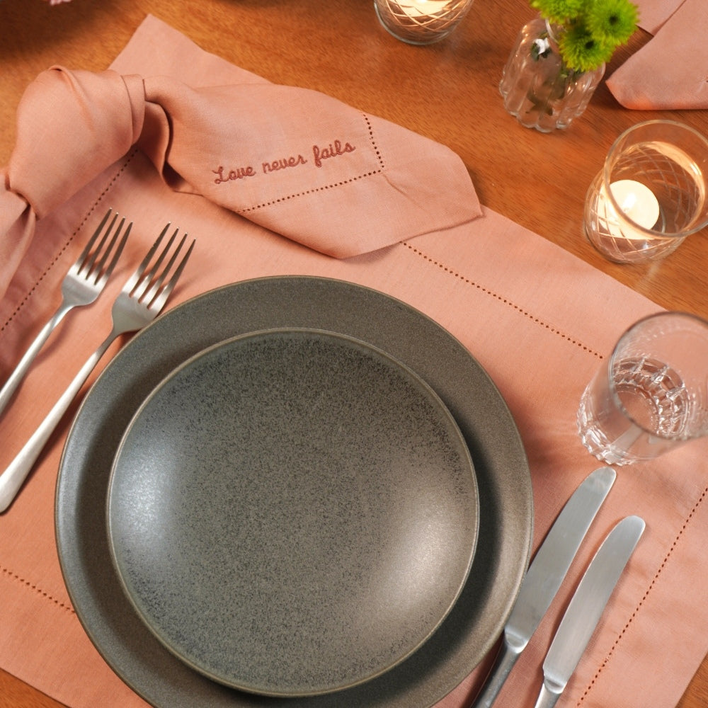 PRATO RASO CERAMICA PORTUGUESA NERO 28 CM