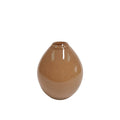 VASO DE VIDRO GOTA BEGE 14CM