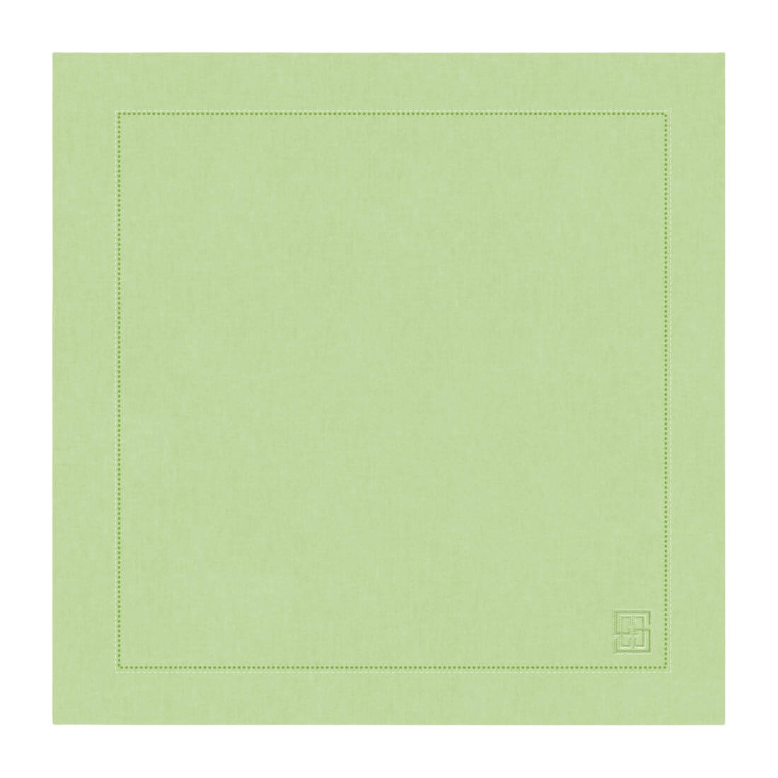 GUARDANAPO DE LINHO PURO BARRA LARGA PREMIUM VERDE GUACAMOLE