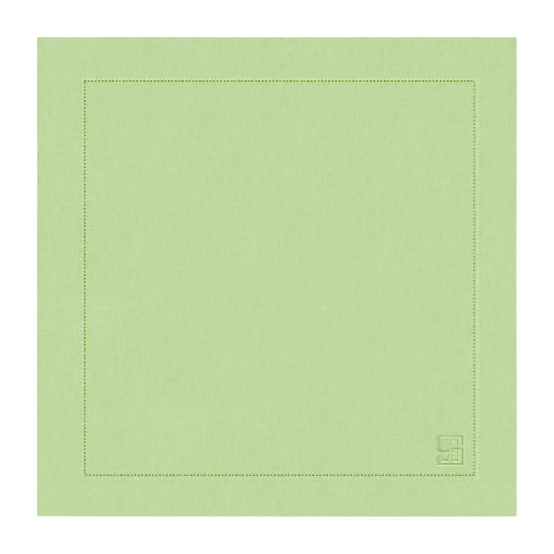 GUARDANAPO DE LINHO PURO BARRA LARGA PREMIUM VERDE GUACAMOLE