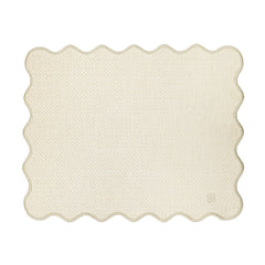 JOGO AMERICANO IMPERMEÁVEL RAFIA RETANGULAR BEGE 45X35CM