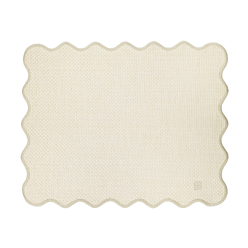 JOGO AMERICANO IMPERMEÁVEL RAFIA RETANGULAR BEGE 45X35CM