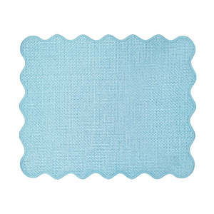 JOGO AMERICANO IMPERMEÁVEL RAFIA RETANGULAR AZUL 45X35CM