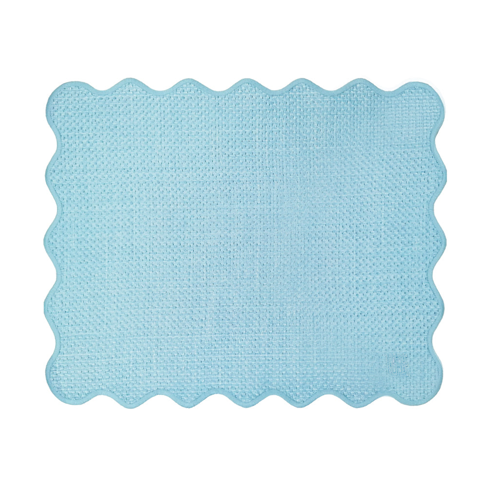JOGO AMERICANO IMPERMEÁVEL RAFIA RETANGULAR AZUL 45X35CM