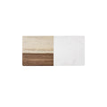 TÁBUA DE MADEIRA E MÁRMORE BRANCO M   15 X 30 CM