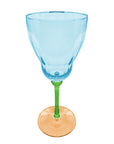 TAÇA DE VIDRO SORRENTO ALTA AZUL/VERDE/LARANJA