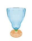 TAÇA DE VIDRO BAIXA SORRENTO AZUL/VERDE/LARANJA