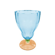 TAÇA DE VIDRO BAIXA SORRENTO AZUL/VERDE/LARANJA