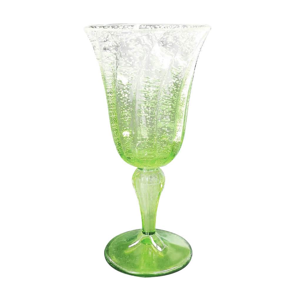TAÇA DE ACRÍLICO DEGRADE VERDE FOLHA 310ML