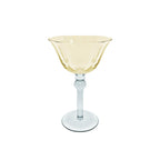 TAÇA DE VIDRO SAINT REMY AMARELO E CINZA 180ML