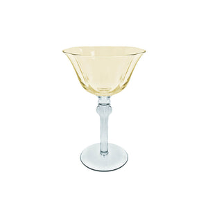 TAÇA DE VIDRO SAINT REMY AMARELO E CINZA 180ML