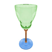 TAÇA DE VIDRO ALTA SORRENTO VERDE/LARANJA/AZUL