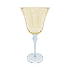 TAÇA DE VIDRO SAINT REMY AMARELO E CINZA 300ML