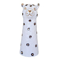 VASO CERÂMICA ARTESANAL COM OURO LEOPARDO G 22CM