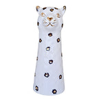 VASO CERÂMICA ARTESANAL COM OURO LEOPARDO G 22CM
