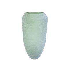 VASO EM VIDRO FOSCO CELADON G 32CM