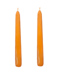 VELAS PARA CASTIÇAL CÔNICA LARANJA NEON 18 CM - 02 UNIDADES