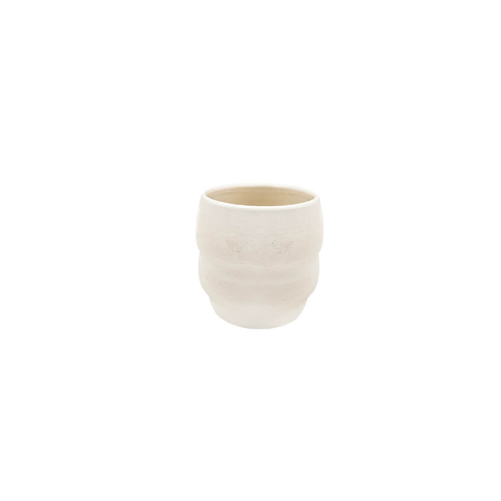 XÍCARA CERÂMICA ARTESANAL MINIMAL COM PIRES 180ML