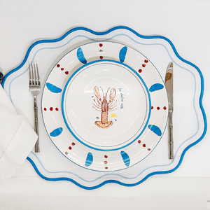 JOGO AMERICANO IMPERMEÁVEL BREEZE OVAL AZUL 47X36CM