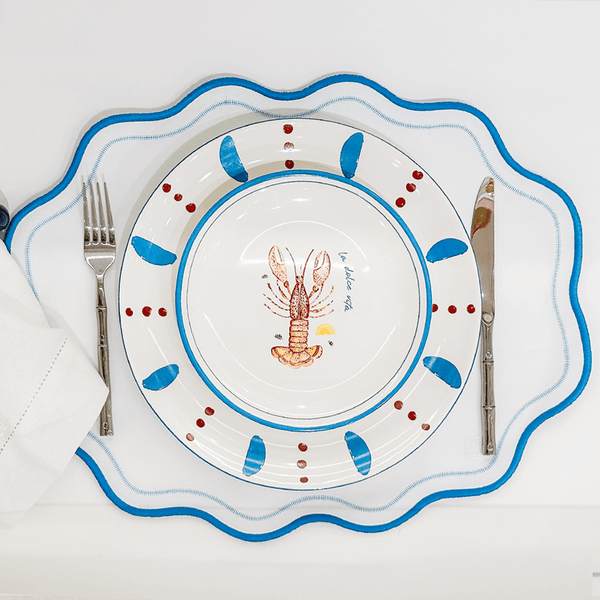 JOGO AMERICANO IMPERMEÁVEL BREEZE OVAL AZUL 47X36CM