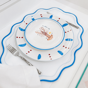 JOGO AMERICANO IMPERMEÁVEL BREEZE OVAL AZUL 47X36CM