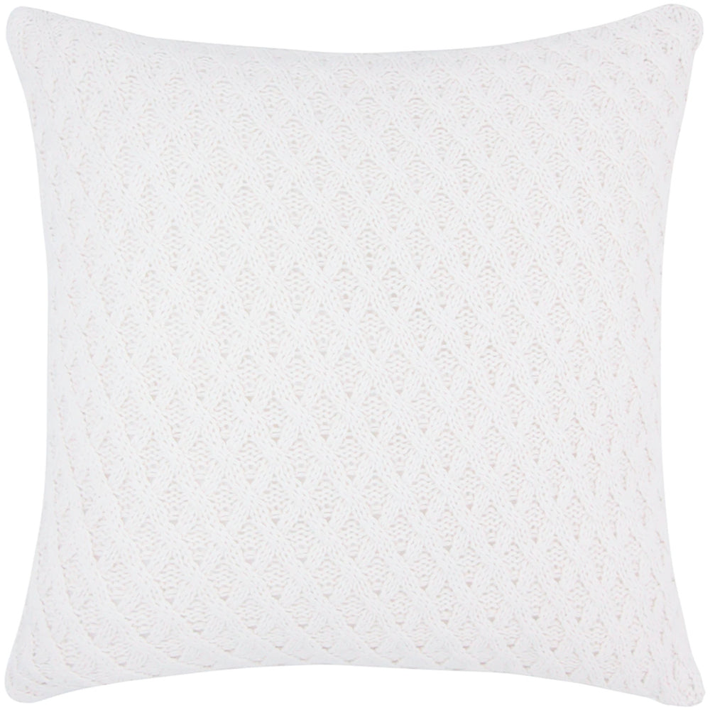 CAPA DE ALMOFADA TRICOT PLUS LOSANGOS OFF WHITE 50X50 CM