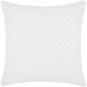 CAPA DE ALMOFADA TRICOT PLUS LOSANGOS OFF WHITE 50X50 CM