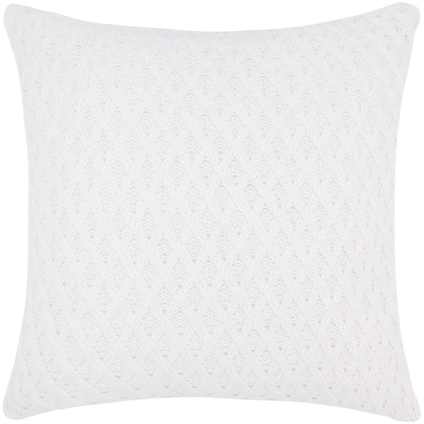 CAPA DE ALMOFADA TRICOT PLUS LOSANGOS OFF WHITE 50X50 CM