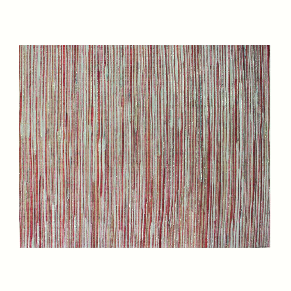 Jogo americano retangular em fibra natural Hyacinth com acabamento trançado e fios metalizados, cor vermelho, 46x37 cm – Lolahome